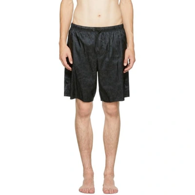 Shop Versace Underwear Black Baroque Swim Shorts In A408 Black