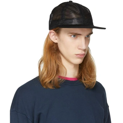 Shop Paa Black Mesh Baseball Cap In 064.black