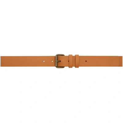 Shop Marni Orange Leather Belt In 1043scuoio