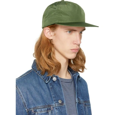 Shop Paa Green Pleat Cap In 009 Olive