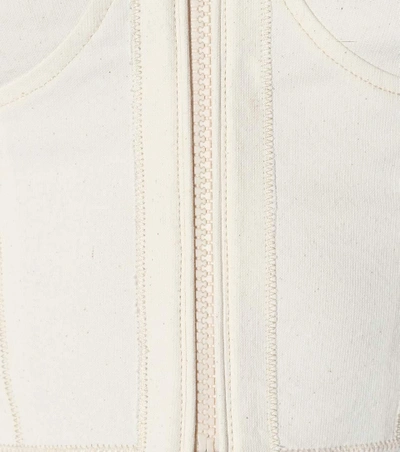 Shop Isabel Marant Zip Bustier Top In White