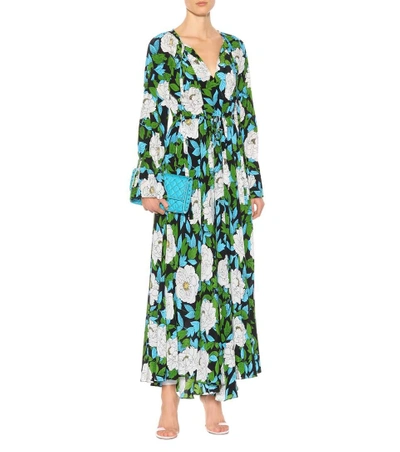 Shop Diane Von Furstenberg Floral-print Silk Maxi Dress In Multicoloured
