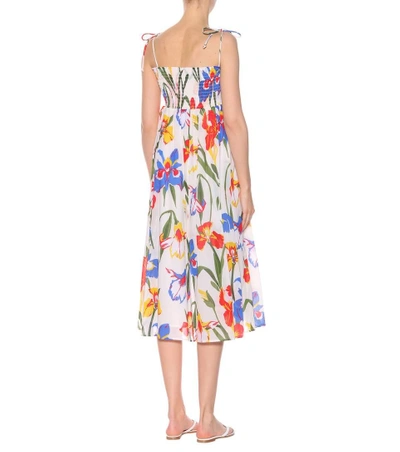 Shop Tory Burch Convertible Iris Cotton Dress In Multicoloured