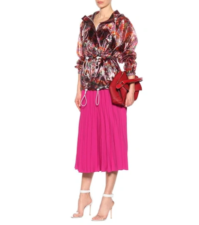 Shop Isabel Marant Olaz Floral-printed Jacket In Purple