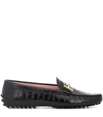 Shop Tod's Gommino Double T Leather Loafers