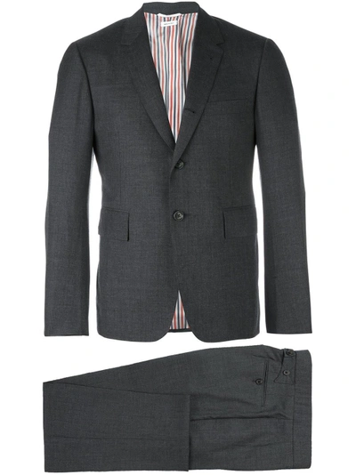 Shop Thom Browne Classic Suit In Dark Grey Super 120's Wool Plain Weave