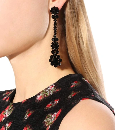 Shop Simone Rocha Crystal Flower Drop Earrings