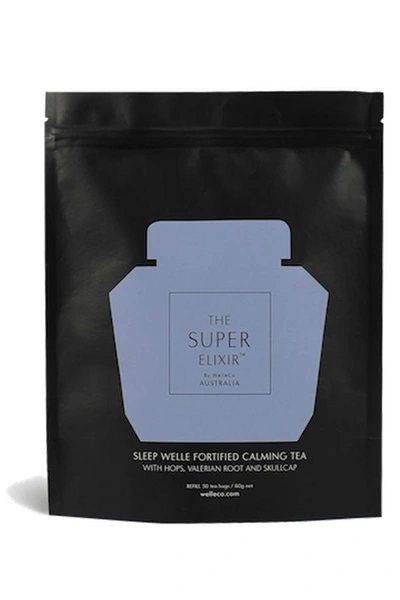 Shop The Super Elixir Sleep Welle Calming Tea Pouch (50 Bags) In Natural, Lemon