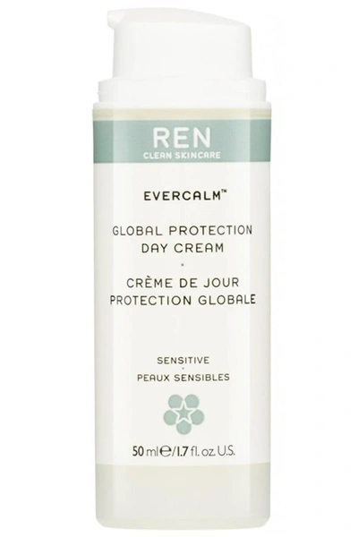 Shop Ren Evercalm&trade; Global Protection Day Cream In Cream, Sunflower, Cranberry, Black, Citrus, Mandarin, Orange Peel