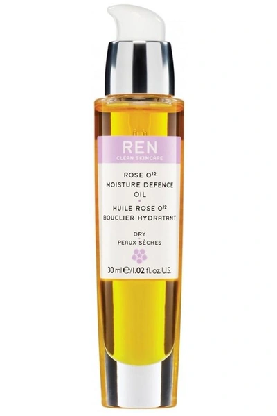 Shop Ren Rose O&#185;&#178; Moisture Defence Oil In Rose, Cream, Natural