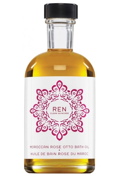 Shop Ren Moroccan Rose Otto Bath Oil In Rose, Natural