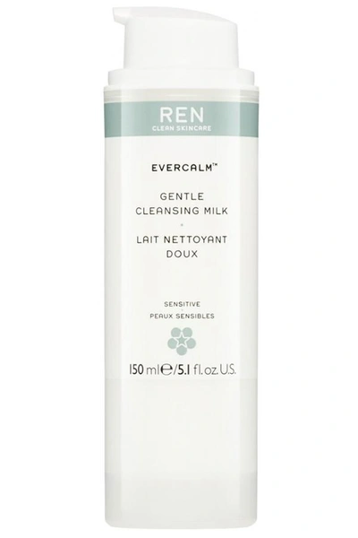 Shop Ren Evercalm&trade; Gentle Cleansing Milk In Aqua, Black, Sunflower, Fennel, Citrus, Mandarin, Orange Peel