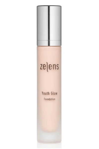 Shop Zelens Youth Glow Foundation - Cameo In Green, Natural, Mint, Sunflower, Pearl, Blue