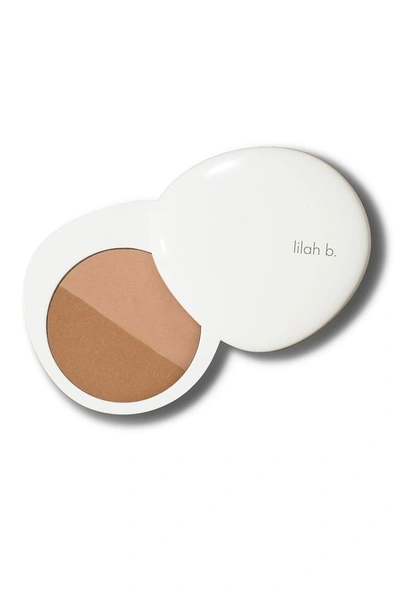 Shop Lilah B Bronzed Beauty&trade; Bronzer Duo B.sun-kissed In Natural, Zinc, Red, Violet