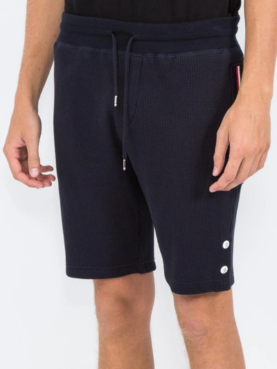 Shop Moncler Ribbed Drawstring Shorts