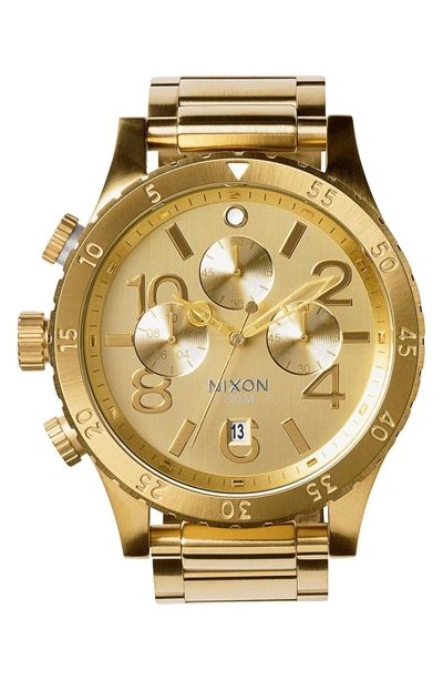 Shop Nixon 'the 48-20' Chronograph Watch, 48mm In Gold