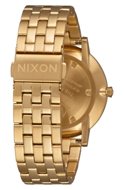 Shop Nixon Porter Bracelet Watch, 40mm In Gold/ White/ Gold
