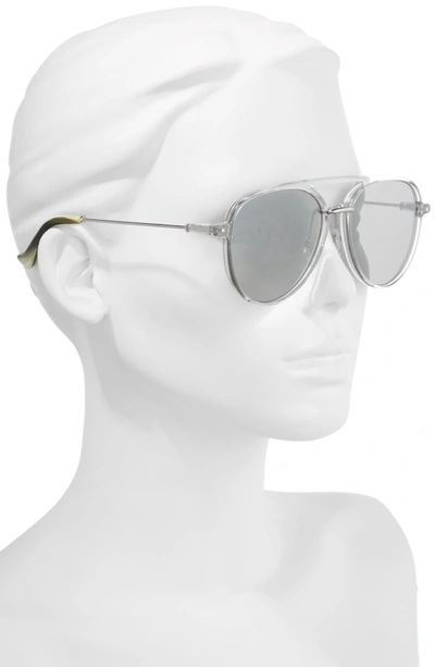Shop Grey Ant Praph 57mm Sunglasses - Silver Lens/ Clear Hardware