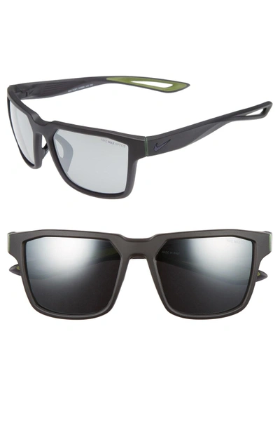 Shop Nike Fleet 55mm Sport Sunglasses - Matte Obsidian