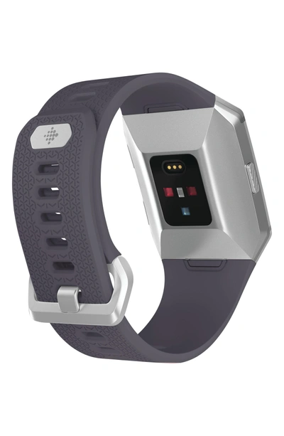 Shop Fitbit Ionic Watch In Blue-grey/ White