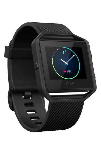 Shop Fitbit Blaze Smart Fitness Watch (special Edition) In Gunmetal/ Black
