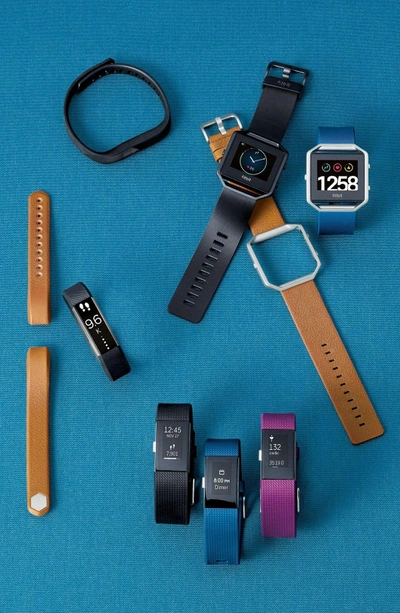 Shop Fitbit Blaze Smart Fitness Watch (special Edition) In Gunmetal/ Black