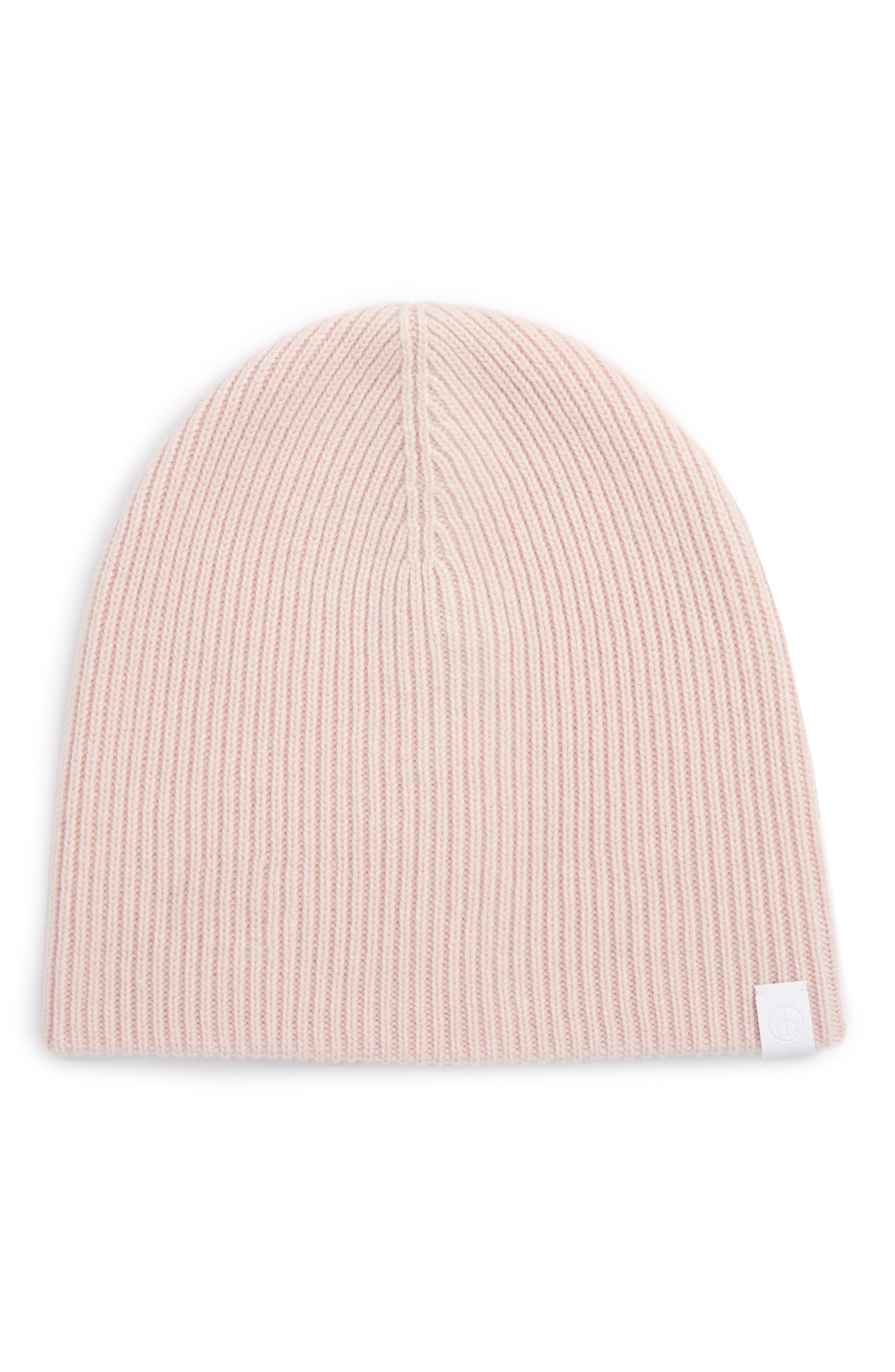 Rag Bone Ace Reversible Cashmere Beanie In Blush Modesens