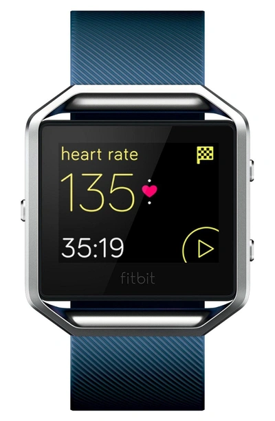 Shop Fitbit Blaze Smart Fitness Watch In Blue