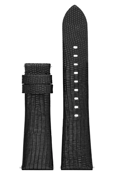 Shop Michael Kors Bradshaw Interchangeable Leather Strap In Black