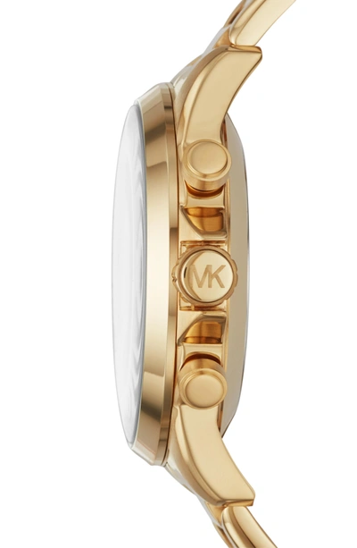 Shop Michael Kors Gage Bracelet Smart Watch, 45mm In Gold/ Black/ Gold