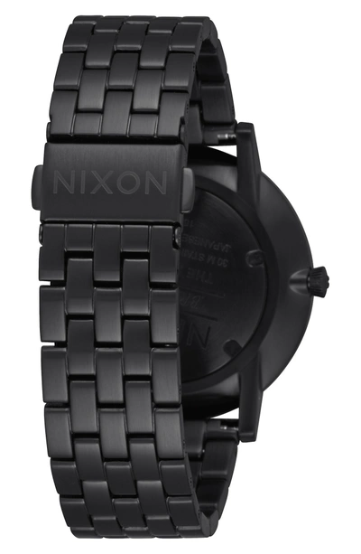 Shop Nixon Porter Bracelet Watch, 40mm In Matte Black/ White/ Black