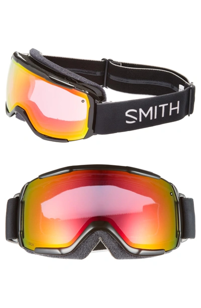 Shop Smith Grom Snow Goggles - Black/ Mirror