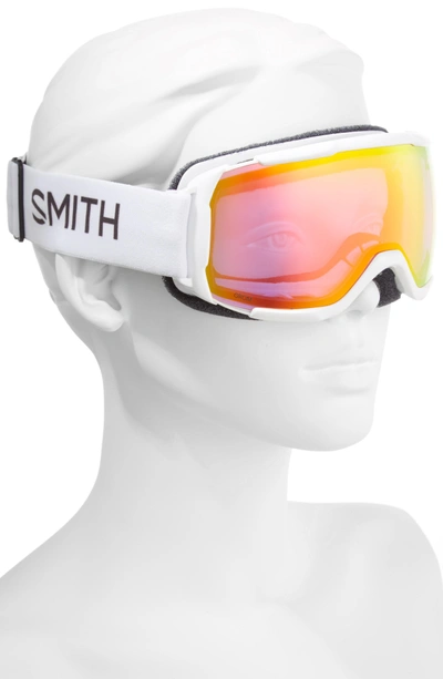 Shop Smith Grom Snow Goggles - White/ Mirror