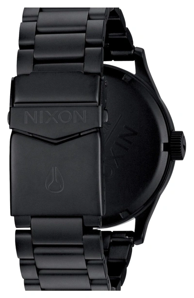 Shop Nixon Sentry Bracelet Watch, 42mm In Black
