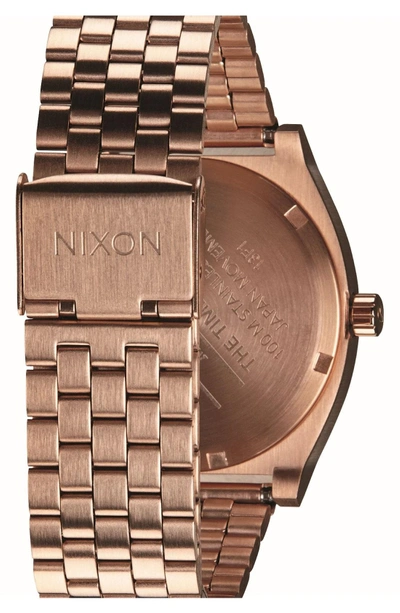 Shop Nixon 'the Time Teller' Watch, 37mm In Rose Gold