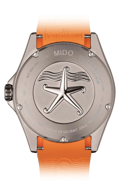 Shop Mido Ocean Star Automatic Rubber Strap Watch, 42mm In Grey