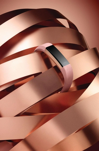 Shop Fitbit Special Edition Alta Hr Wireless Heart Rate And Fitness Tracker In Pink Rose Gold