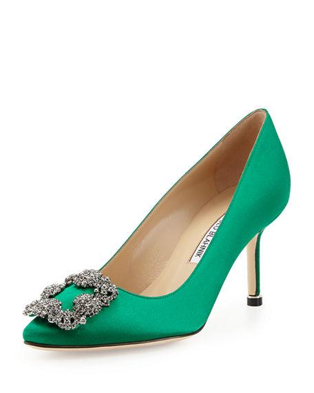 manolo blahnik hangisi flat green