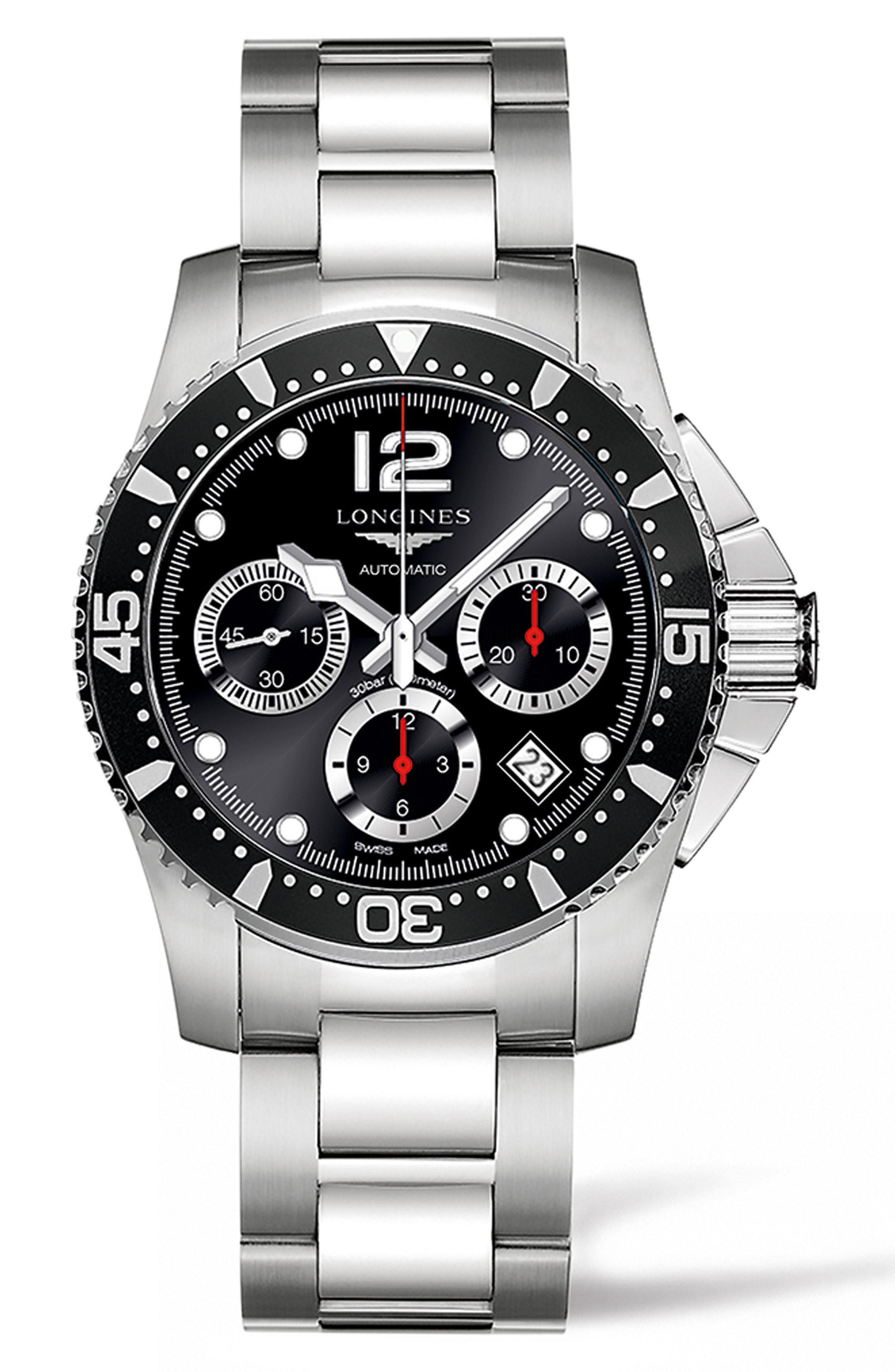 Longines Hydroconquest Automatic >> Hydroconquest Automatic Bracelet Watch 41mm In Silver Black Silver Longines Hydroconquest Automatic >> Hydroconquest Automatic Bracelet Watch 41mm In Silver Black Silver