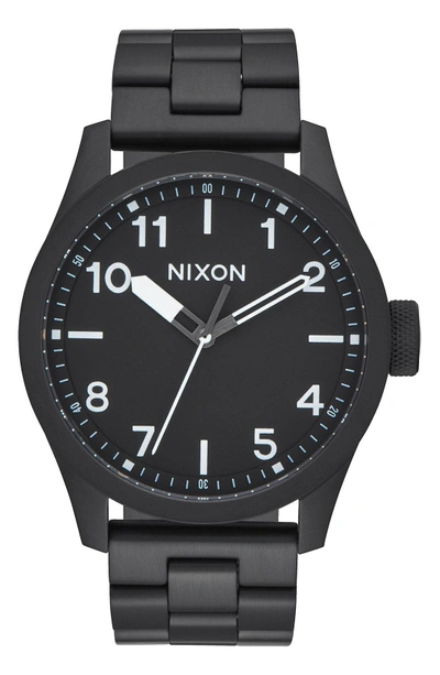 Shop Nixon 'safari' Bracelet Watch, 43mm In Black