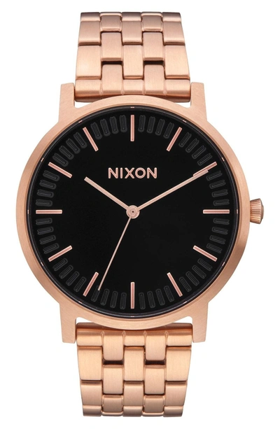 Shop Nixon Porter Bracelet Watch, 40mm In Rose Gold