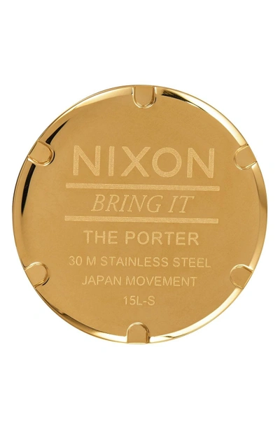 Shop Nixon The Porter Nylon Strap Watch, 40mm In Red/ White/ Blue/ Gold