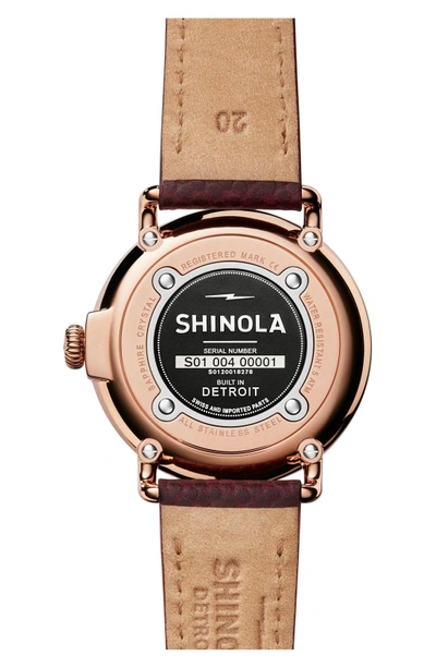 Shop Shinola 'the Runwell' Leather Strap Watch, 41mm In Brown/ Blue