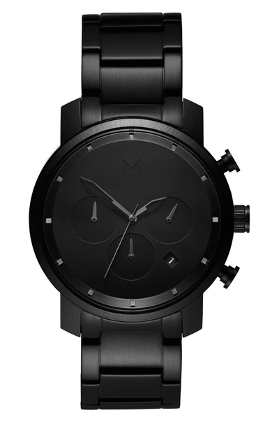 Shop Mvmt Chrono Chronograph Bracelet Watch, 40mm In All Black