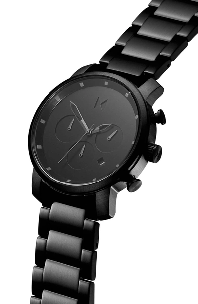 Shop Mvmt Chrono Chronograph Bracelet Watch, 40mm In All Black