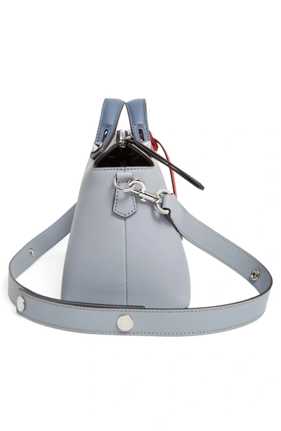 Shop Fendi 'medium By The Way' Colorblock Leather Shoulder Bag - Grey In Grey Powder/orang/multi
