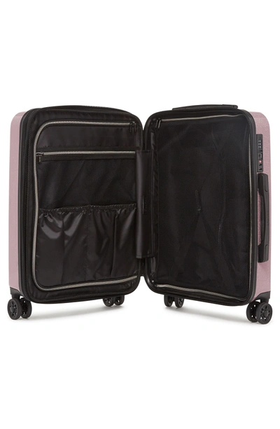 Shop Calpak Medora Glitter 20-inch Hard Side Spinner Carry-on Suitcase In Aurora Pink