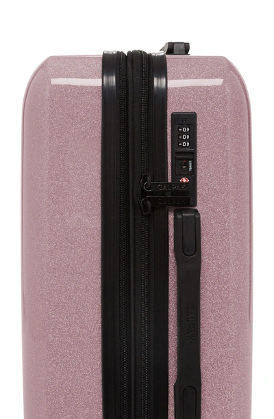 Shop Calpak Medora Glitter 20-inch Hard Side Spinner Carry-on Suitcase In Aurora Pink