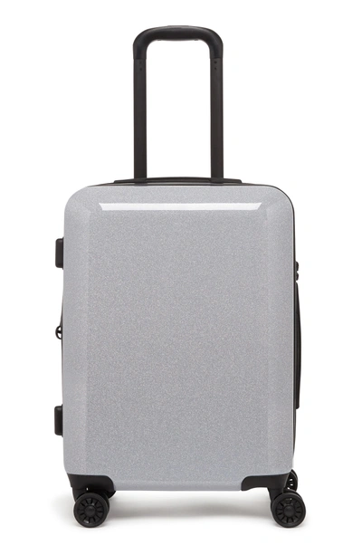 Shop Calpak Medora Glitter 20-inch Hard Side Spinner Carry-on Suitcase In Silver Stardust