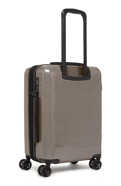 Shop Calpak Medora Glitter 20-inch Hard Side Spinner Carry-on Suitcase - Metallic In Eclipse